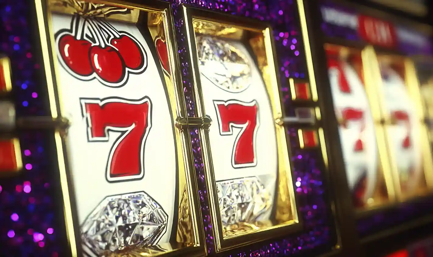Slot machine with cherry and flame symbols representing Cherry Blaze slots